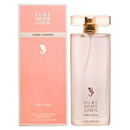 Pure White Linen Pink Coral